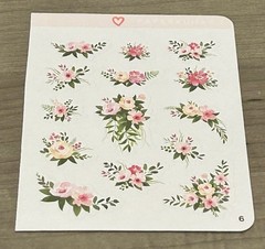 NEW Paper Kuma Co Flowers / Floral Arrangements Sticker Sheet PaperKumaCo