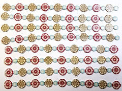 K&Company Snowflake Garland Glitter Stickers 8pc RARE Christmas Scrapbooking New