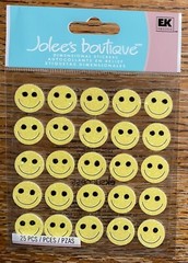 RARE Jolees Emoji Yellow Smiley Smiling Happy Faces Repeats Scrapbook Stickers