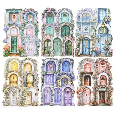 Pop-up Door Cardstock Sticker Set, 60PCS Fantasy Portal Stickers for Scrapboo…