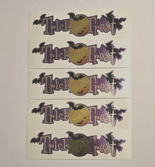 Hambly Stickers Lot of 5 Strips Shiny Mylar ~Trick or Treat~ Halloween