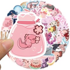 Cute Axolotl Stickers Pack 50PCS, Kawaii Animal Gifts for 50axolotl