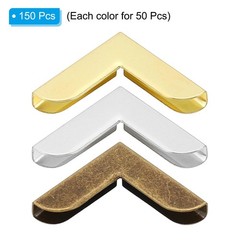 150pcs 20mm Metal Book Corners Photo Protector Retro Metal Bronze Silver Gold