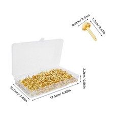 500Pcs Gold Metal Brad Fasteners with Elegant Finish for Craft DIY Projects