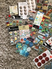 Lot of 35 Boy/Male Themed Embellishments – Paper Craft Scrapbooking, Journaling