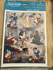 New Vintage Hallmark Disney Snow White Stickers 4 Sheets Each