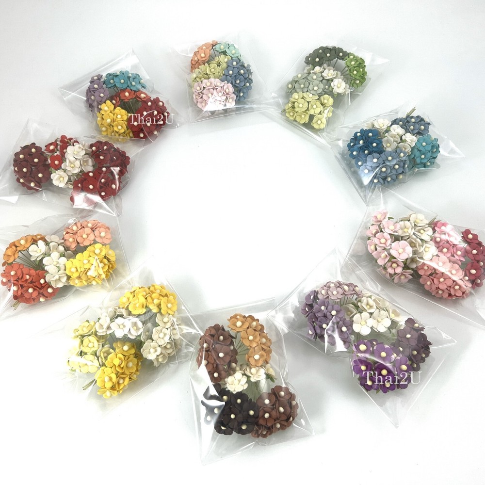 5/8″ or 1.5cm – 500 Cottage MIXED 10 bags Paper Flower Craft Scrapbook (S10-A10)