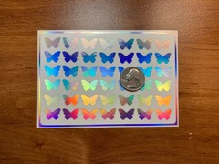 Glitter Butterfly Vinyl Stickers Craft Supply DESTASH – 3 Sheets, 16mm – 5/8″