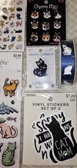 Cat Lover Gift Kittens HUGE NEW LOT Stickers Keychain Patches Notebook Charms