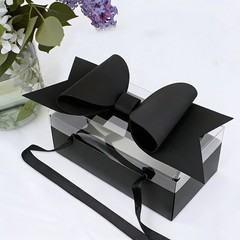 10pcs Vintage Floral & Fruit Clear Gift Boxes with Bows, Decorative Boxes3023