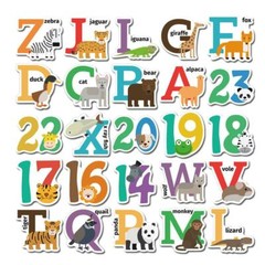 ABC 123 Animal Stickers Teacher Skateboard Vinyl Laptop Luggage Decal Bomb 50pcs