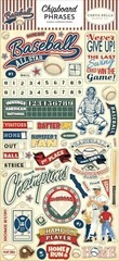 Baseball Team Player Game Fan Home Run Ball Strike Echo Park Chipboard Phrases