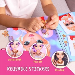 Sticker Stylish Dress up Jewelry. Sticker Activity Book for Kids. Learn Girls…