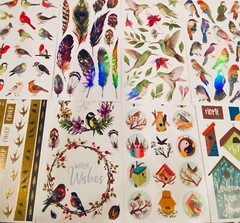 259+ Sticker Lot animals butterfly cat kittens bird flowers plants sea wild life