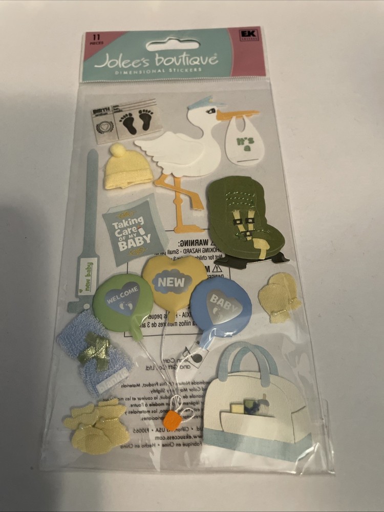 Jolee’s Boutique Bringing Baby Home Stork Stickers Scrapbooking Stork 11 Pieces