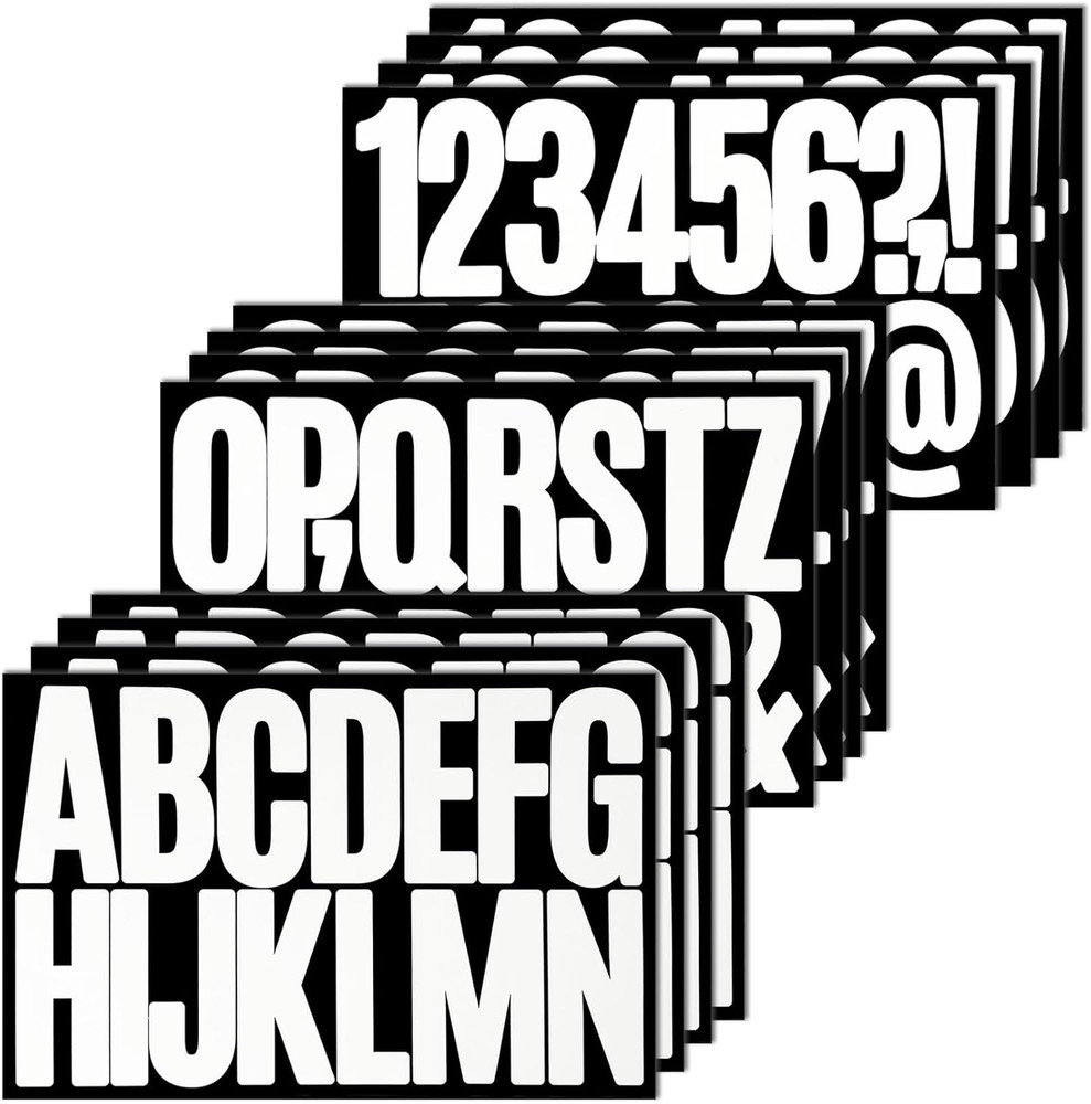 3 Inch Vinyl Letter Stickers – 144 Pieces Large Waterproof Sticky Stick on Alpha
