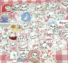 The Aristocats #3, 40 pcs, stickers, Disney, Marie, waterproof, kids, kawaii