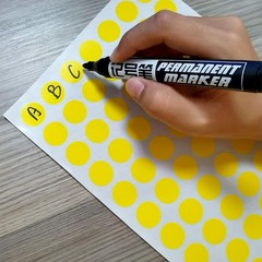 High-Quality Yellow Circle Dot Stickers – 1050 Count for Endless Organization