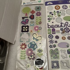 misc lot of 4 stickers, stickers for scap booking & arts and craft projects