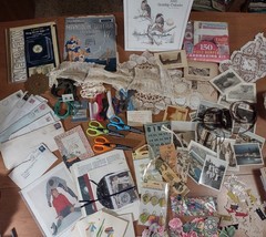 Junk Journaling & Paper Crafting Items Ephemera Tools Vintage & New ExLarge Pkg