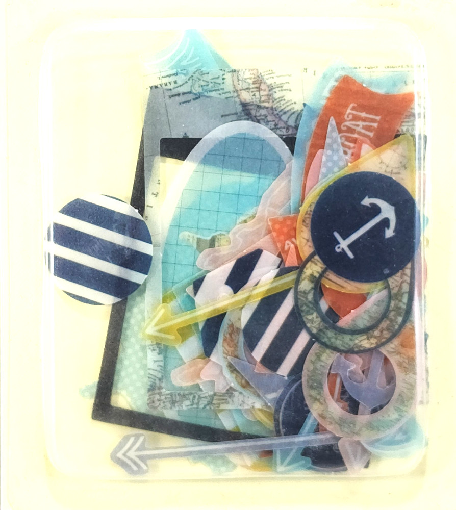 Recollections Ocean Nautical Acetate Die Cuts – 51pc Nautical Waves & Anchors