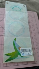 Vintage Mrs Grossmans Stickers Pearl Opal Hummingbirds Jumbo New 4 In Pack