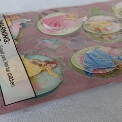 Disney Princess 3D Stickers Snow White Belle Little Mermaid Etc. Sandy Lion New