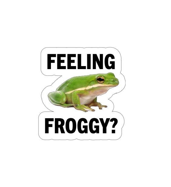 «Feeling Froggy?» Holographic Frog Sticker