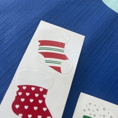 4 Mrs. Grossman’s Vintage Christmas Stocking Stickers Stars & Hearts RARE!!!