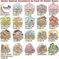 20 Sets DIY 3D Sticker Scene Collection Book for Kids Adults Cute Make Your Own