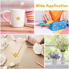 1000 pcs Star Stickers for Kids Reward, 1 inch Holographic Gold Stars Stickers