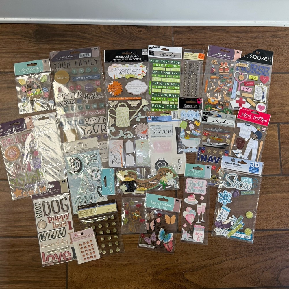 Jolee’s Scrapbook Lot Of 20 Rare Some Retired Stickers L@@K Collectible