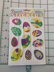 Vintage Stickers Easter Eggs Prism Paper Magic Group 1 sheet New In Pack