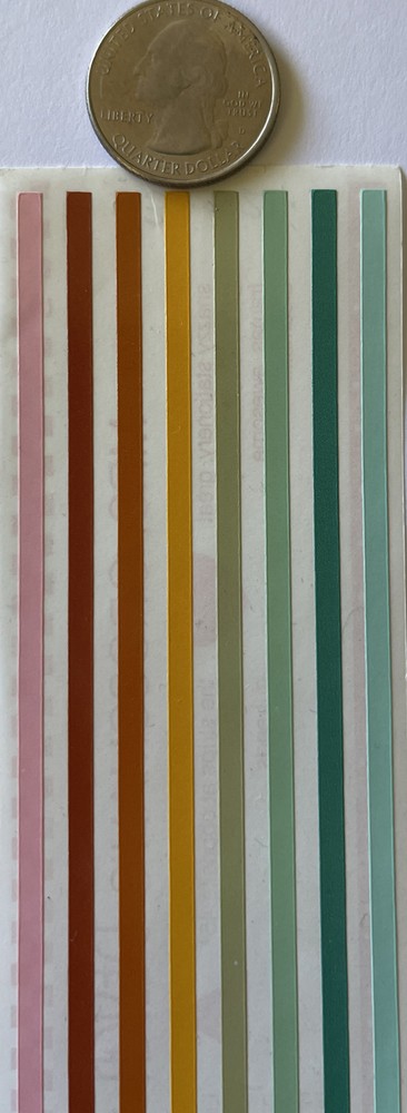 WARM TONES Design Line Border Sticker (8pc)Mrs.Grossman’s•Stripes•Brown •Yellow•