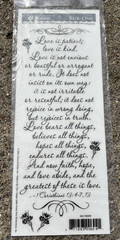 2.5 x 7″ Bellisimo Love is Patient Scripture Rub-Ons