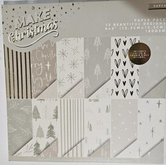 Make Christmas Scrapbook Paper, Vellum, and Enamel Dots