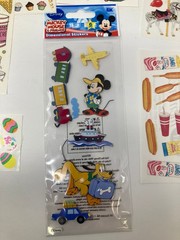 Large Vintage Scrapbooking Stickers Family Fun Amusement Park Mickey Mouse