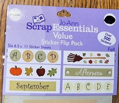 Joann Scrap Essentials Value Sticker Flip Pack Fall Theme Scrapbook Over 500 Pcs