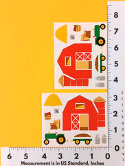 Vintage Mrs. Grossman’s Farm Barn Tractor Milk Hay Apples Feed Sticker Mod x 2