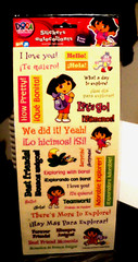 DORA THE EXPLORER Stickers (2005, Nick Jr) BRAND NEW: English/Spanish 5 1/2 x 12