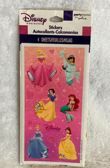 New Sealed Hallmark Party Disney Princess Belle Ariel Aurora Jasmine Stickers