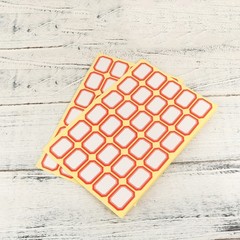 Coated Paper Name Stickers Red Adhesive for Organization Marking Home Office Use