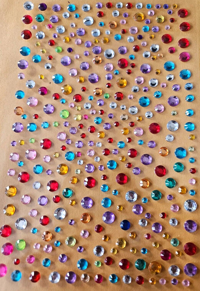 CraftbuddyUS 325 x 3,4,5 & 6mm MIXED Self Adhesive Gems