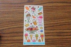 1983 Illuminations Fantasies Sticker sheet Ice Cream Dreams sundae milkshake pop