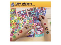 Purple Ladybug Scratch and Sniff Stickers, 1260 Count, 15 Scents