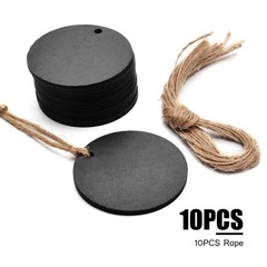 Blackboard Tags,10pcs 5cm Hanging Christmas Chalkboard Tags Mini Two-Sided Bl…