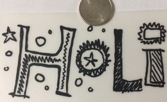 HOLIDAYS WORD RUB-ON Approx.3″x10-1/2″Karen Foster•Christmas •Celebrate•Season••