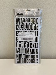 American Crafts Chipboard Alphabet Stickers, Doll Black – 3 Pack