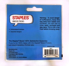 Staples Adhesive Patches Embroidered Stickers Eyes Lips Speech Bubble YES!