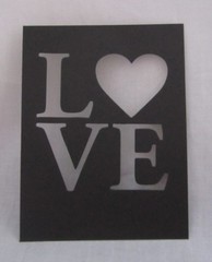 Lot of 6 Die Cut LOVE Card Fronts 2 each Red Black White 4″ X 5.25″ Fits A2 Card